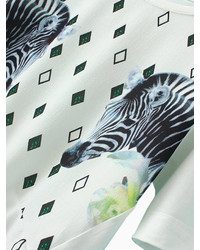 Choies Zebra Pattern And Diamond Print T Shirt
