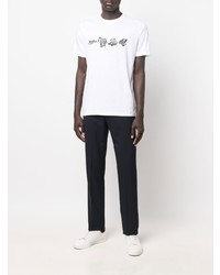 PS Paul Smith Zebra Print Cotton T Shirt