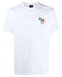 PS Paul Smith Zebra Print Organic Cotton T Shirt