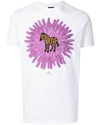 PS Paul Smith Zebra Print Organic Cotton T Shirt