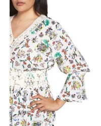 Melissa McCarthy Plus Size Seven7 Print Peplum Blouse