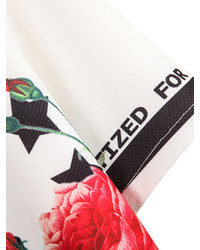 Choies 95 Floral Print Crop T Shirt In White