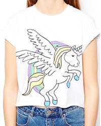 Asos Cropped T Shirt With Pegasus Print
