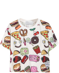 Choies Fast Food Print T Shirt In White