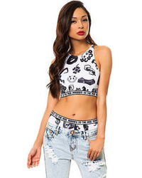 Married To The Mob The St Marks Crop Top In White