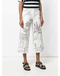 Marni Illustrated Cropped Trousers