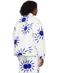 Liberal Youth Ministry White Printed Denim Jacket