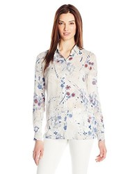 Diesel C Luto C Painted Flowers Printed Button Front Blouse