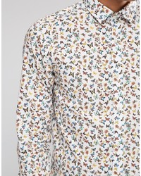 Selected Homme Shirt With All Over Butterfly Print