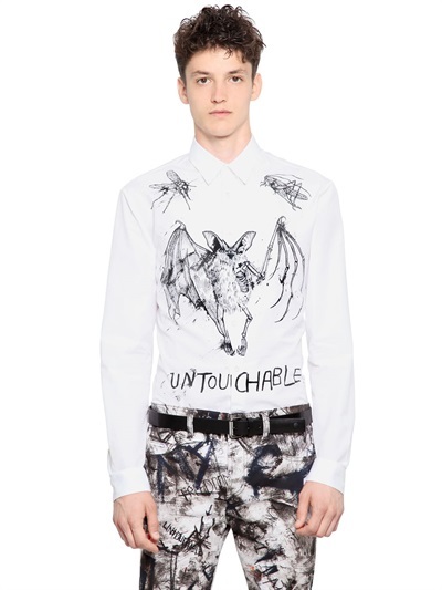 Mcq By Alexander Mcqueen Printed Cotton-jersey T-shirt In Light