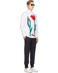 Marni White Painted Tulip Print Shirt, $475 | SSENSE | Lookastic