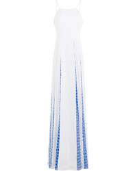 Kenzo Floor Length Dress With Printed Pleats