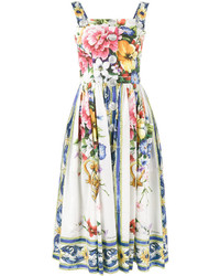 Dolce & Gabbana Majolica Print Flared Dress