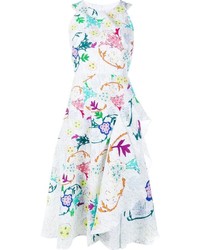 Peter Pilotto Floral Print Draped Dress