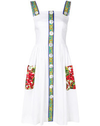 Dolce & Gabbana Tile Print Trim Dress