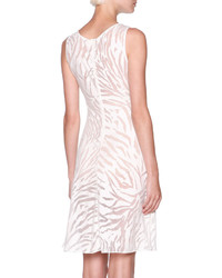 Giorgio Armani Zebra Print Drape Front Dress