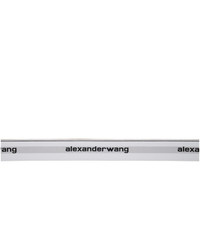 Alexander Wang White Elastic Logo Belt
