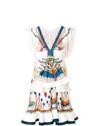 Chloé Ruffled Printed Mini Dress