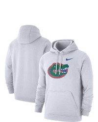 Nike White Florida Gators Primary Logo Club Fleece Pullover Hoodie
