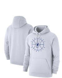 Nike White Kentucky Wildcats Basketball Icon Club Fleece Pullover Hoodie At Nordstrom