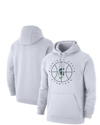 Nike White Michigan State Spartans Basketball Icon Club Fleece Pullover Hoodie At Nordstrom