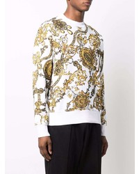 VERSACE JEANS COUTURE Baroque And Chain Print Cotton Sweatshirt