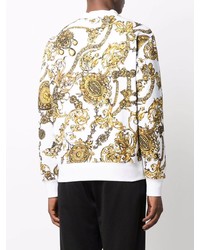 VERSACE JEANS COUTURE Baroque And Chain Print Cotton Sweatshirt