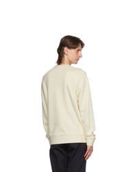 MAISON KITSUNÉ Off White Yoga Fox Regular Fit Sweatshirt