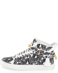 Buscemi 100mm Palm High Top Sneaker Blackwhite 1 290 Bergdorf