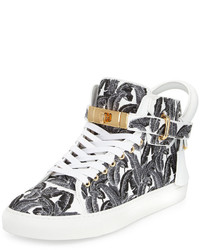 Buscemi 100mm Palm High Top Sneaker Blackwhite