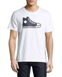 Mostly Heard Rarely Seen 8 Bit Sneaker Graphic T Shirt Whitenavy