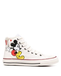 MOA - Master of Arts Moa Master Of Arts Mickey Mouse Print Hi Top Sneakers
