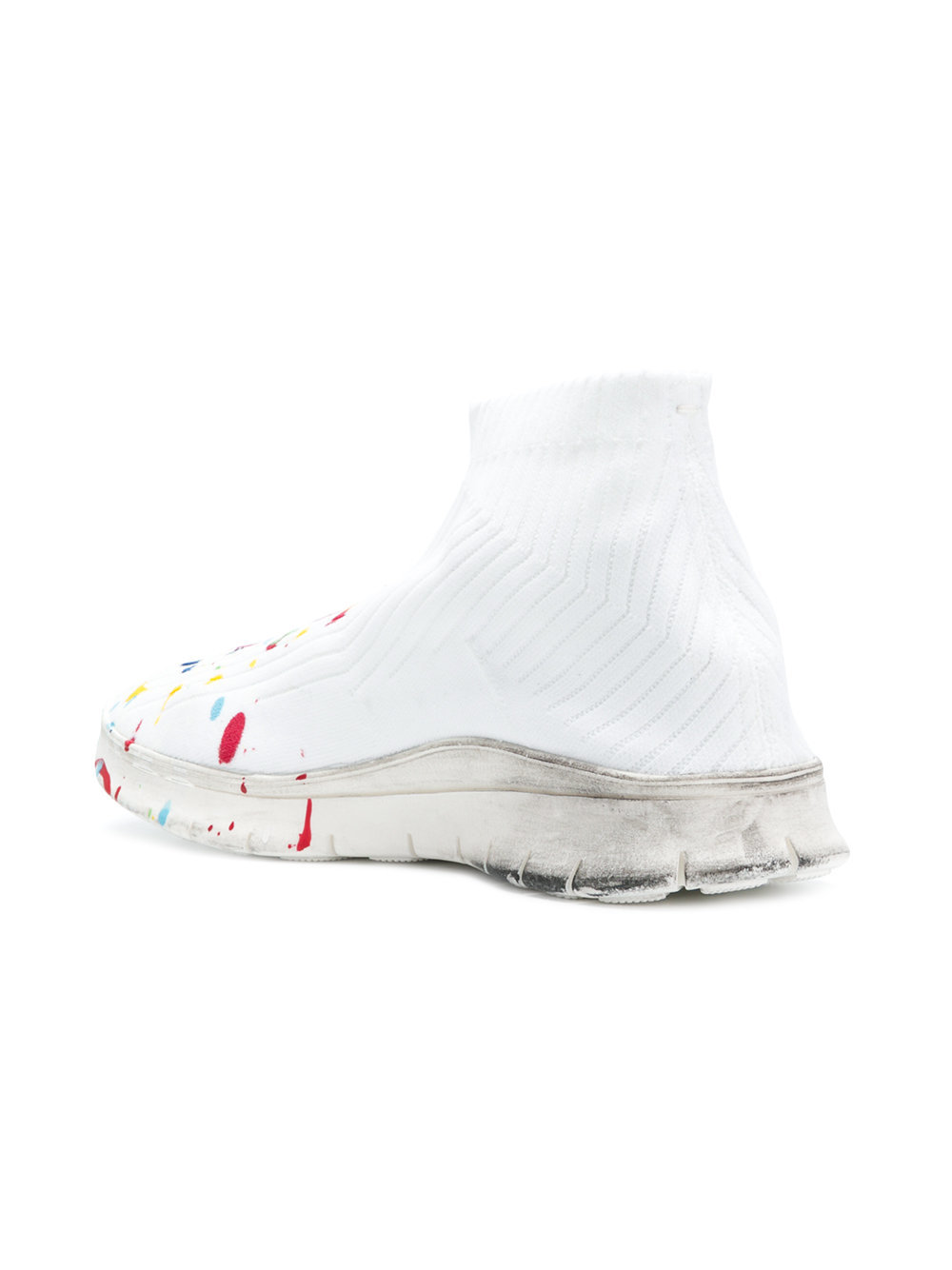 Splatter 3 Color Low Top White Sneaker — SOPHDAWG