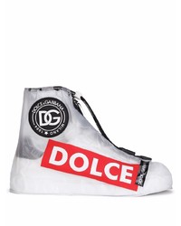 Dolce & Gabbana Portofino High Top Transparent Sneakers
