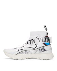 Valentino White Garavani Vltn Sock Sneakers