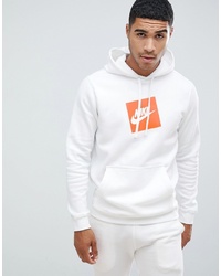 Nike Box Logo Hoodie In White 928719 100