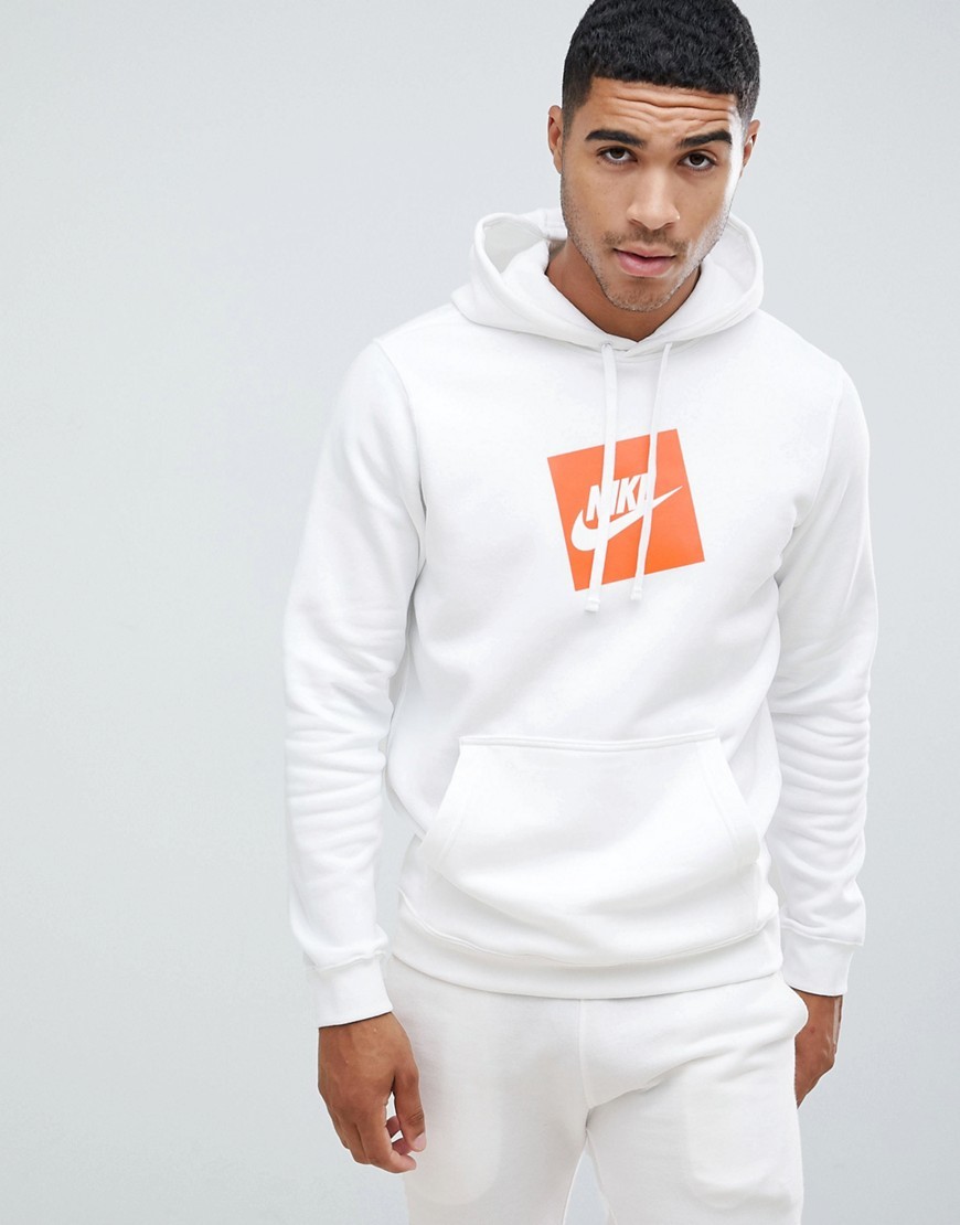 white nike logo hoodie