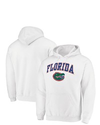 FANATICS Branded White Florida Gators Campus Logo Pullover Hoodie