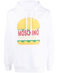 Moschino Burger Logo Print Hoodie