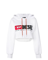 Diesel Cropped Logo Hoodie