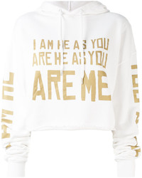EACH X OTHER Cropped Word Print Hoodie