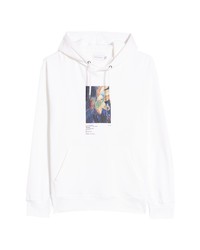 Topman Floral Graphic Hoodie In White At Nordstrom