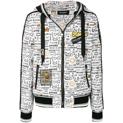 Dolce & Gabbana Graffiti Print Zip Hoodie, $1,224 | farfetch.com 