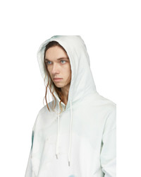 Feng Chen Wang Green And Blue Watercolor Hoodie
