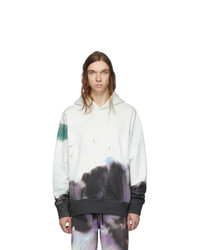 Feng Chen Wang Green And Blue Watercolor Hoodie