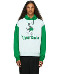 Vyner Articles Green White Graphic Hoodie