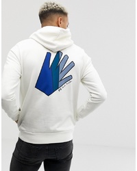 PS Paul Smith Hand Print Hoodie In White