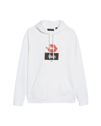 AllSaints Kiss Graphic Hoodie In Optic White At Nordstrom
