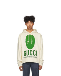 Gucci Off White And Green Manifesto Hoodie