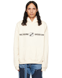 We11done Off White Bonded Hoodie
